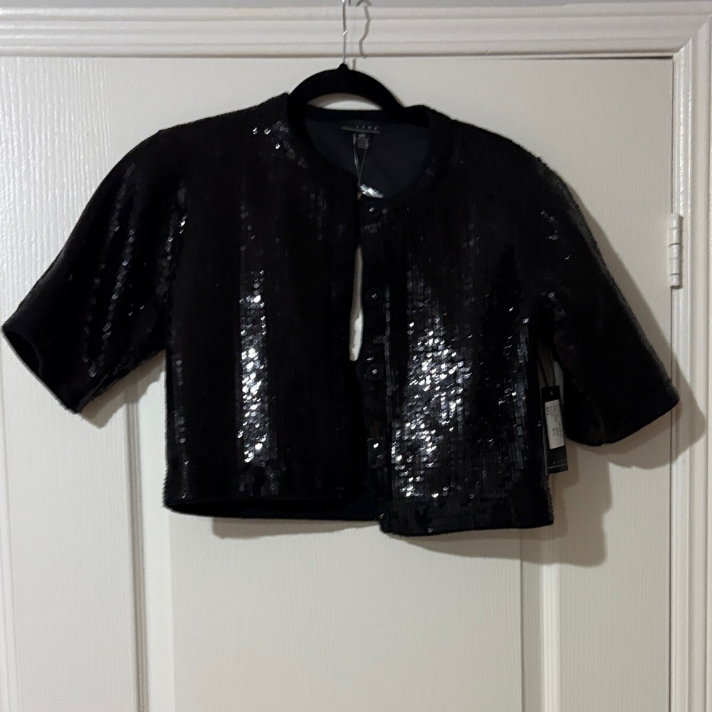 Black Sequin Women's Blazer